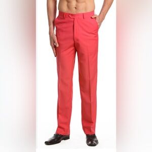 CONCITOR NWOT coral pink men’s flat front slacks, size 38